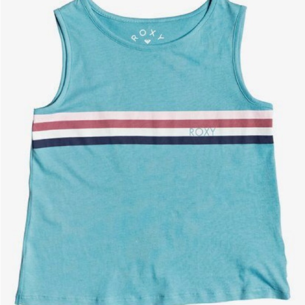 Roxy Girl Last Time B Blue Crossover Tank - Girls 14